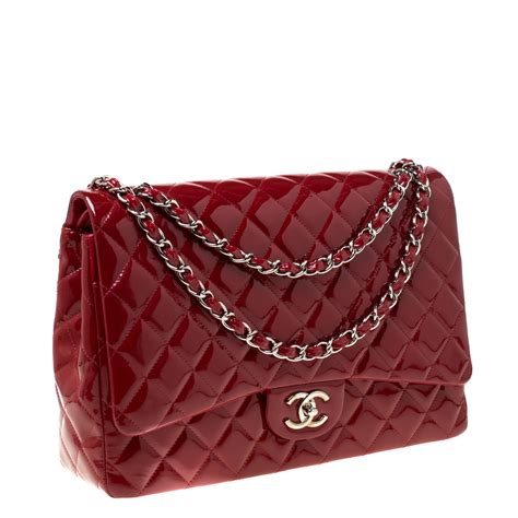 red chanel maxi flap bag|authentic Chanel double flap bag.